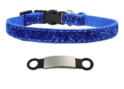 collier bleu pour chat brillant