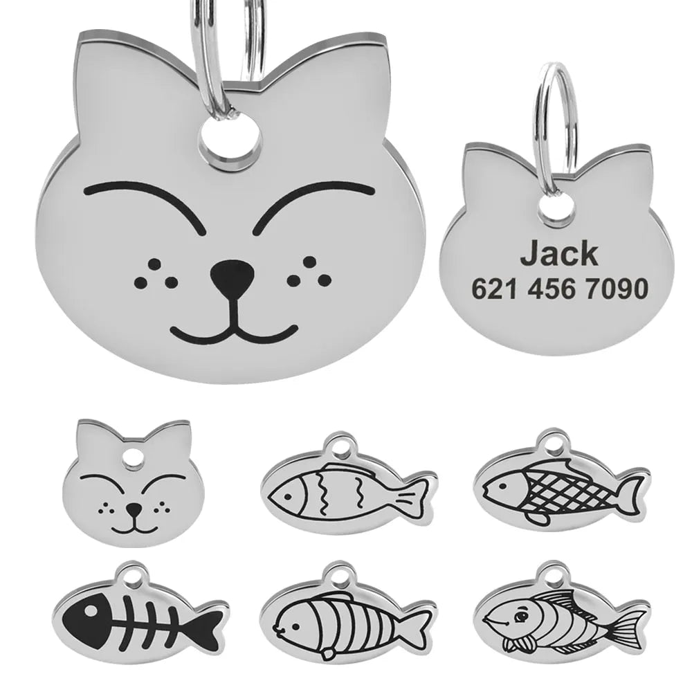 diseños de chapas grabadas para gato | Chic et Chat