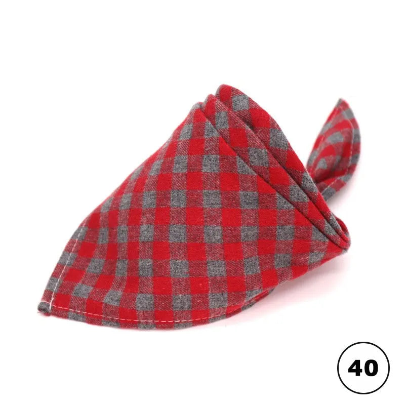 bandana carreaux pour chats 40