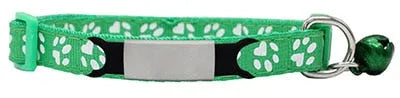 collier vert motif pour chat à personnaliser