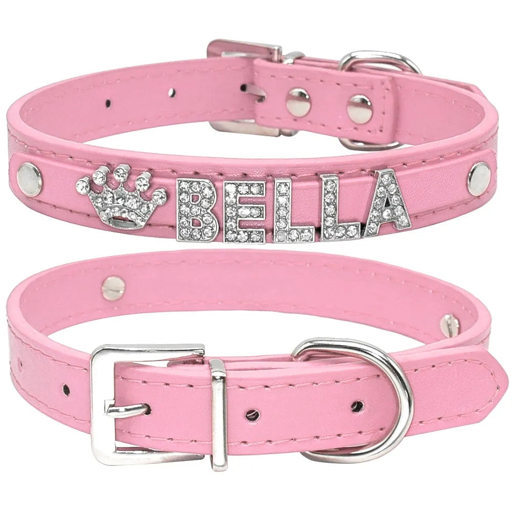 Collar para gato bling bling rosa y plata | Chic et Chat