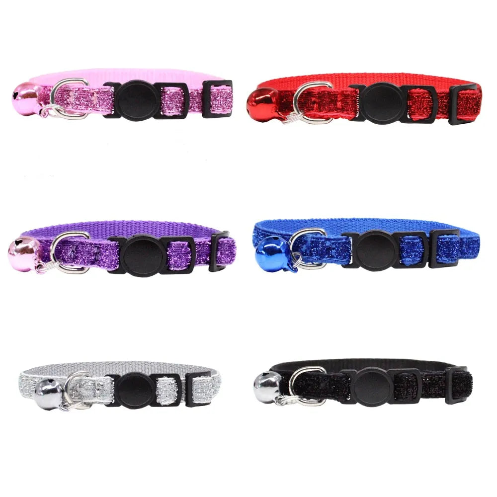 Personalized Bling Glitter Cat Collar - Red | Chic et Chat