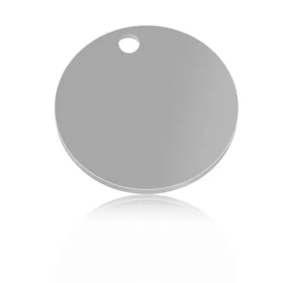 pendentif pour chat rond argent