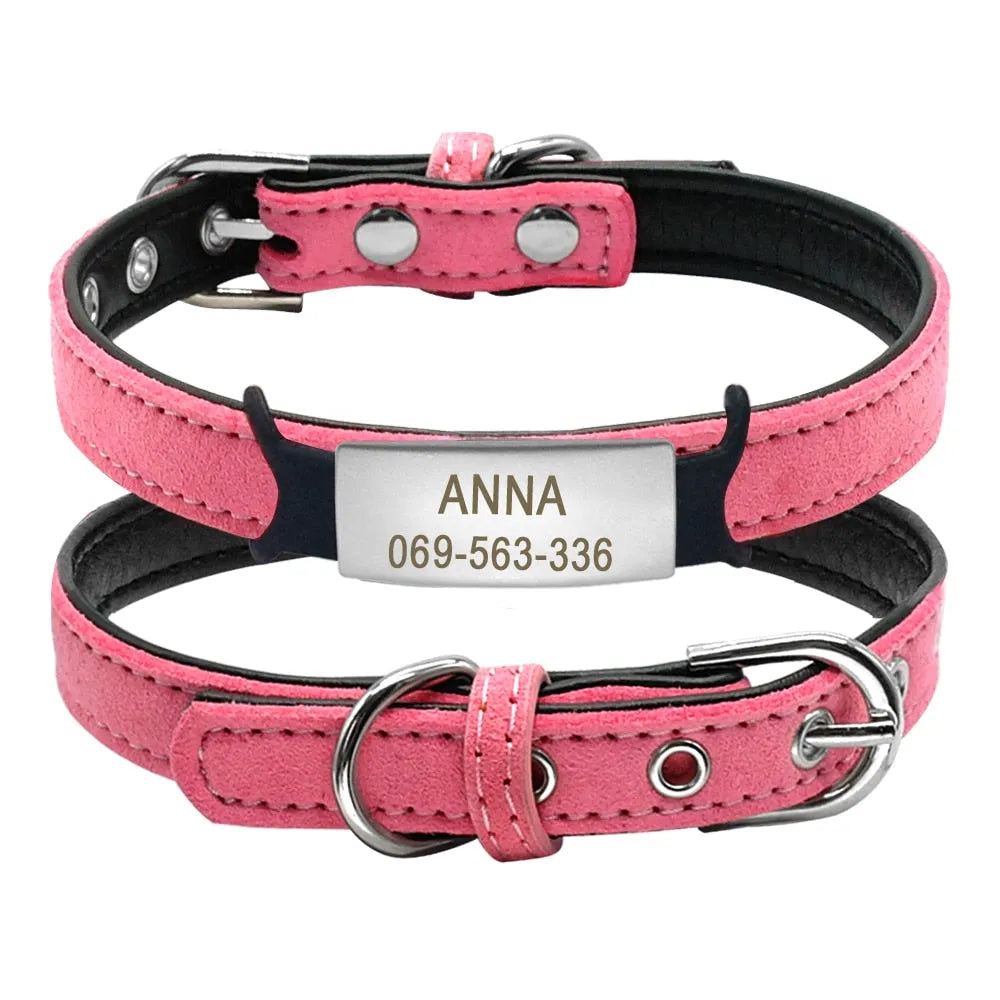 collier personnalisé pour chat rose