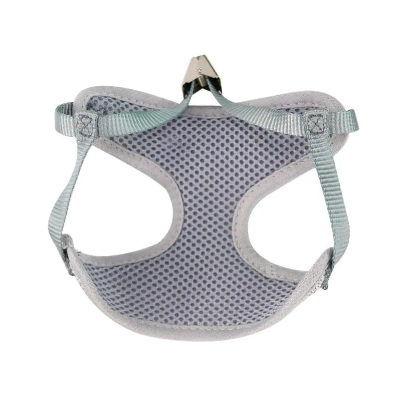 Harnais pour chat de luxe noeud papillon gris