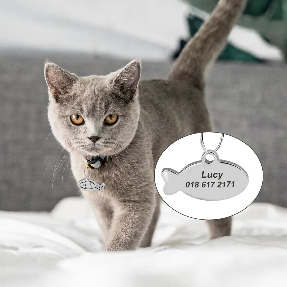 chapa gato grabada | Chic et Chat