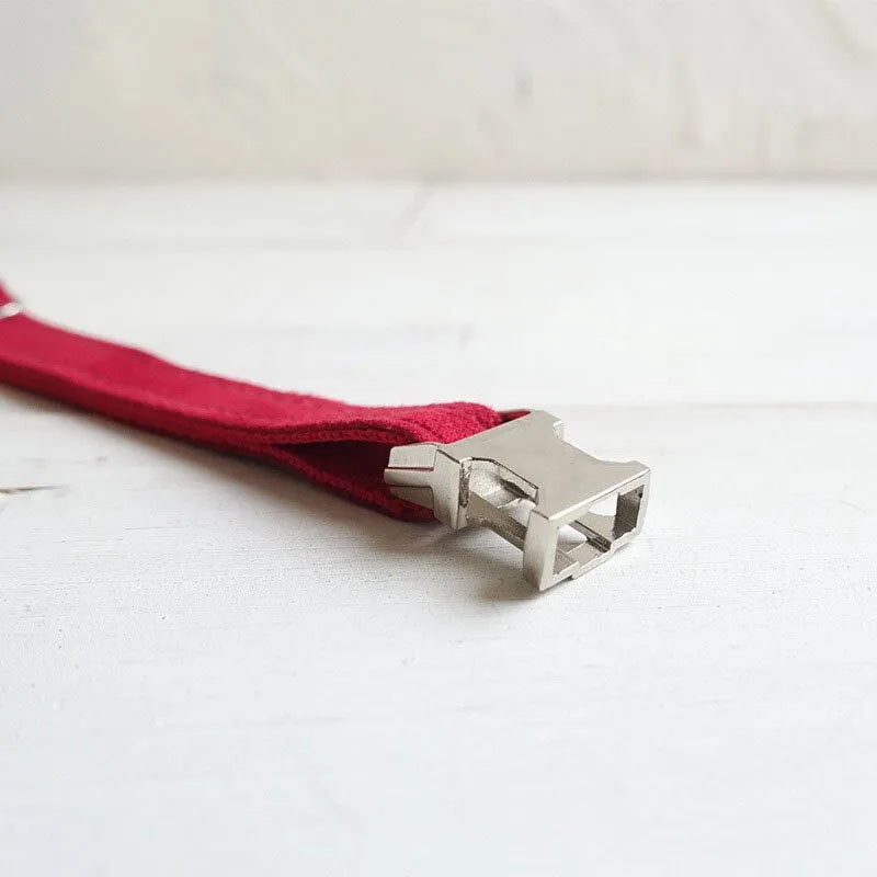 Personalisiertes Luxus-Katzenhalsband mit Fliege - Rosa | Chic et Chat