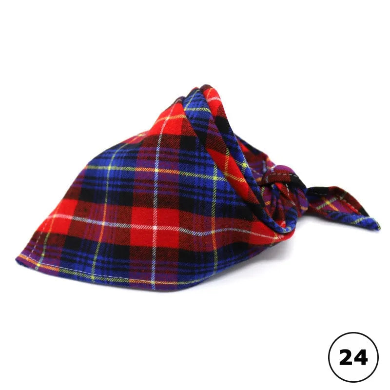 bandana carreaux pour chats 24