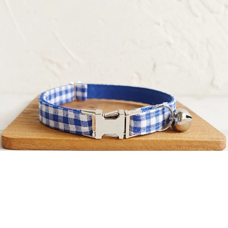 collar de lujo personalizado azul | Chic et Chat