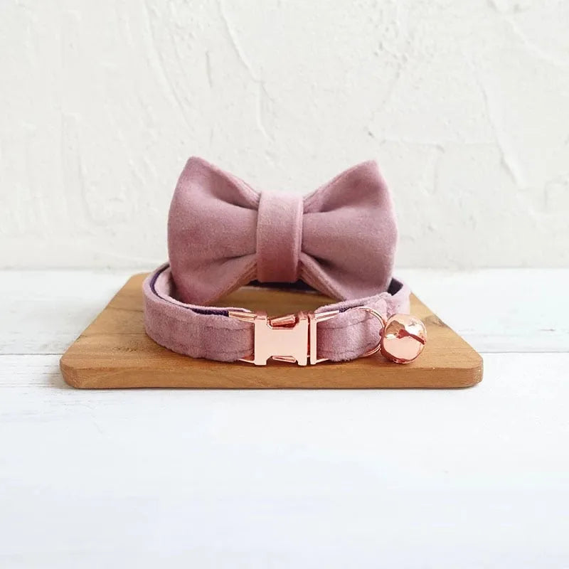 Collier personnalisé pour chat rose