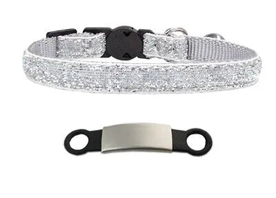 Glitter white cat collar | Chic et Chat