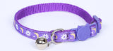 collier gravé pour chat violet
