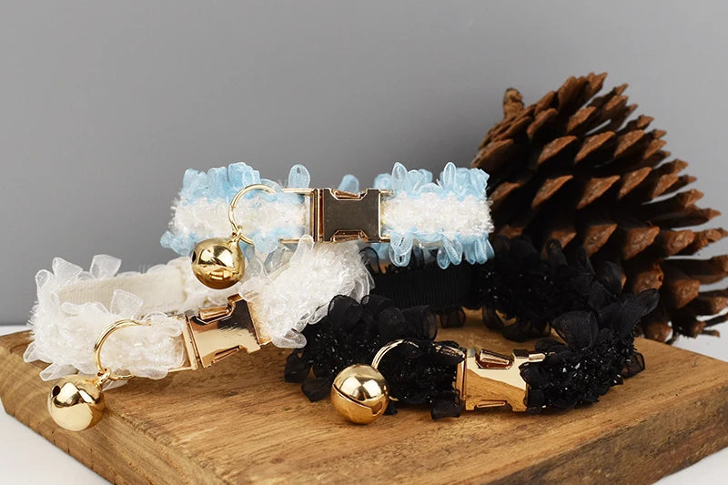 colliers pour chat en dentelle