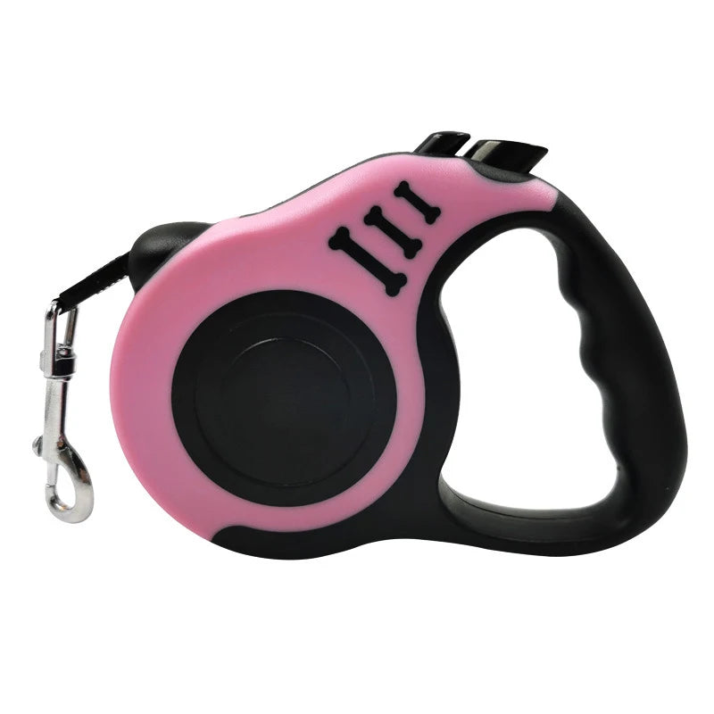 Laisse rétractable pour chat rose