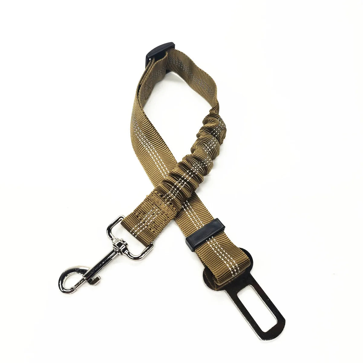 Attache ceinture de sécurité pour harnais chat voiture, beige