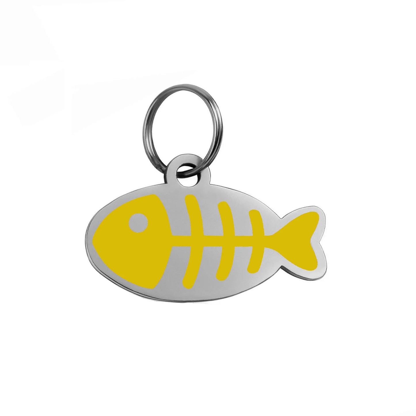 Médaille chat personnalisée arête de poisson