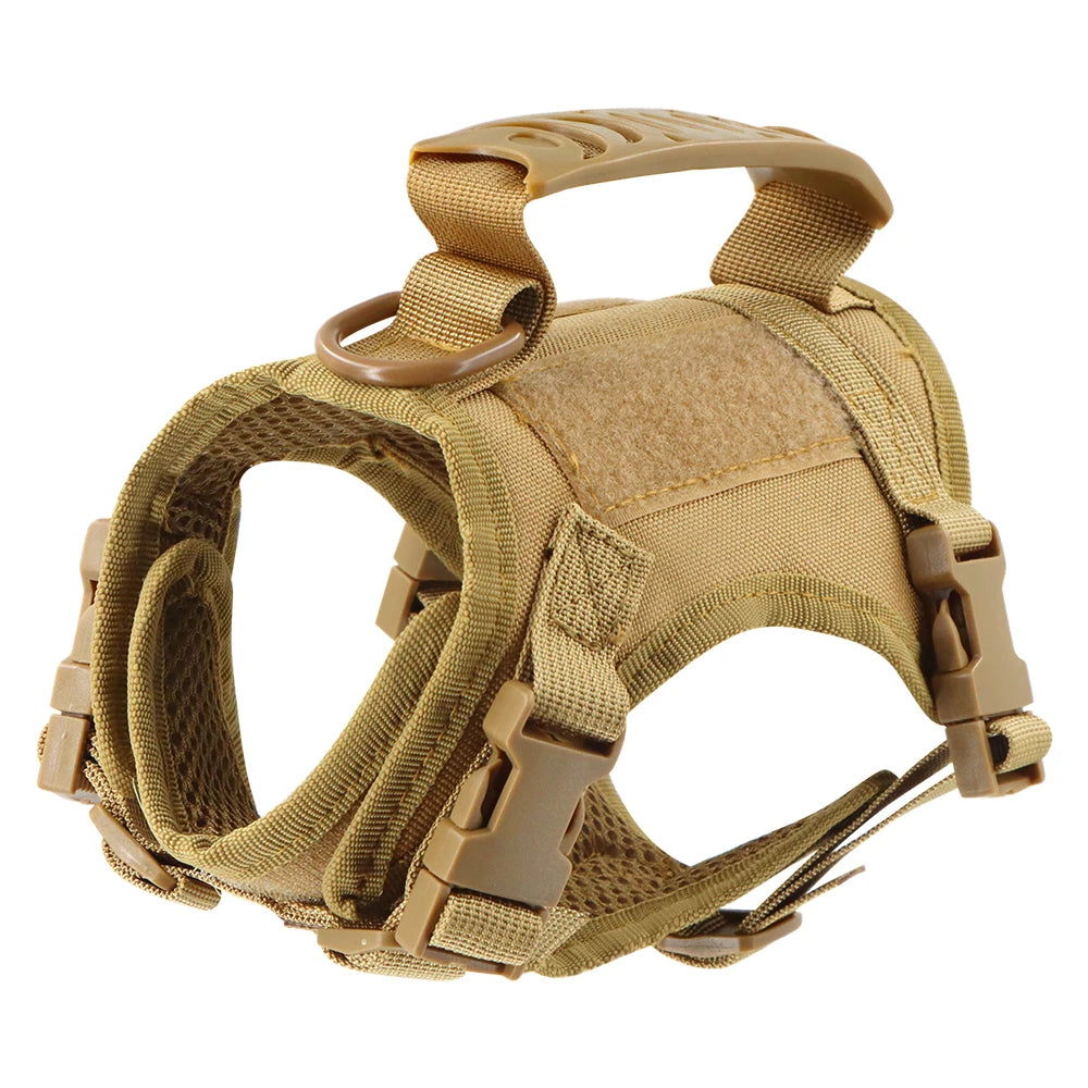 Harnais tactique pour chat marron