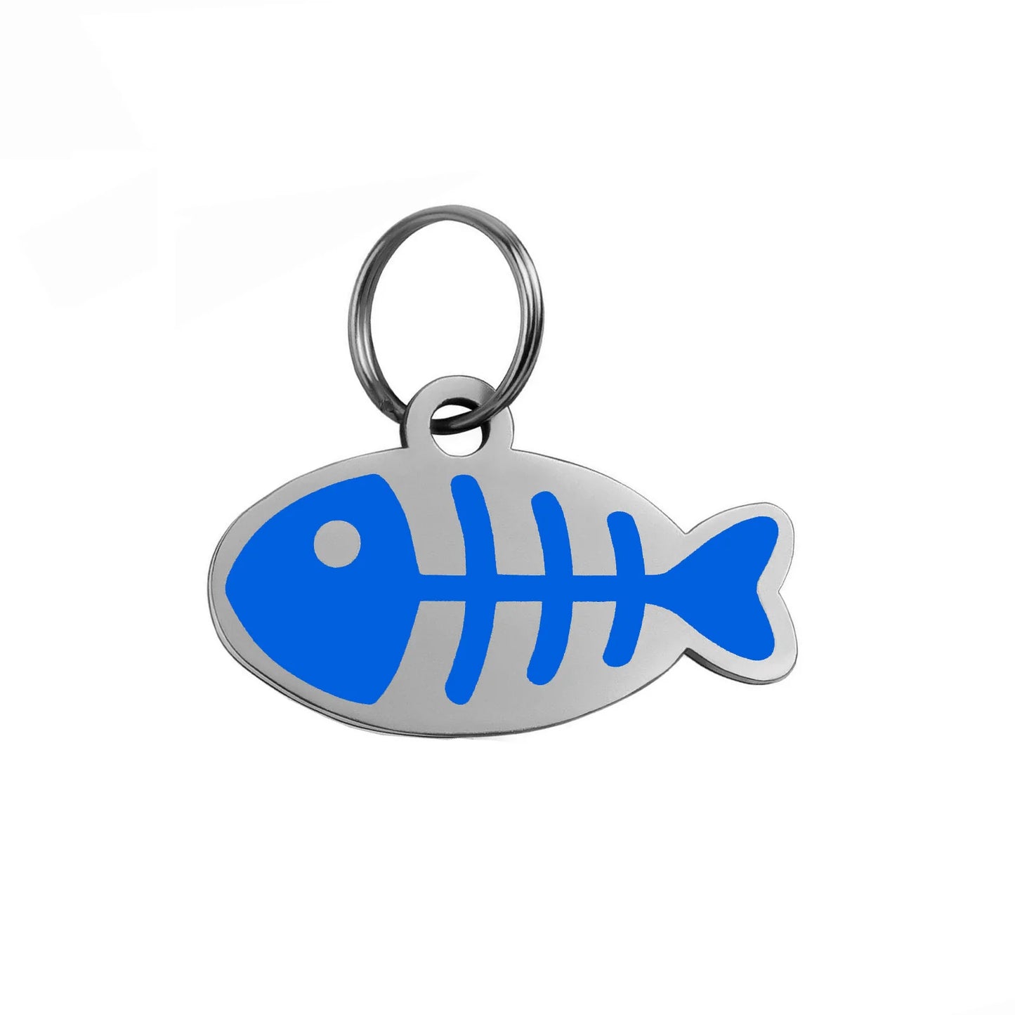 Médaille chat personnalisée arête de poisson