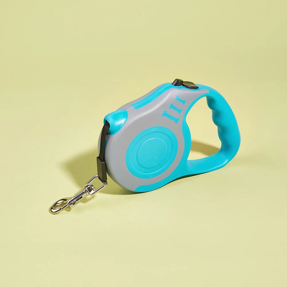 Laisse rétractable pour chat bleu et gris