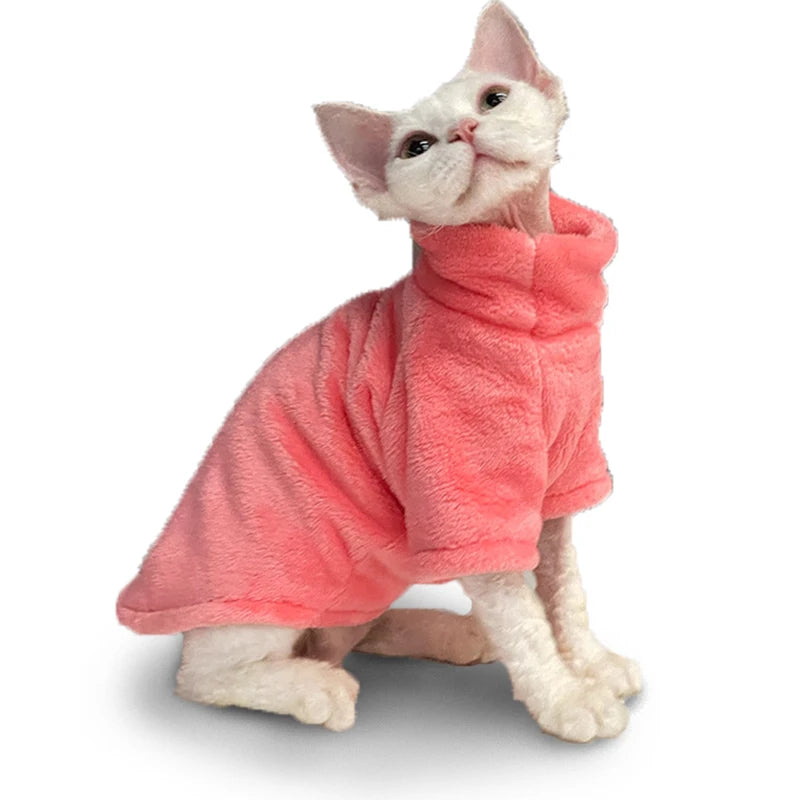 vêtement pour chat sphynx rose