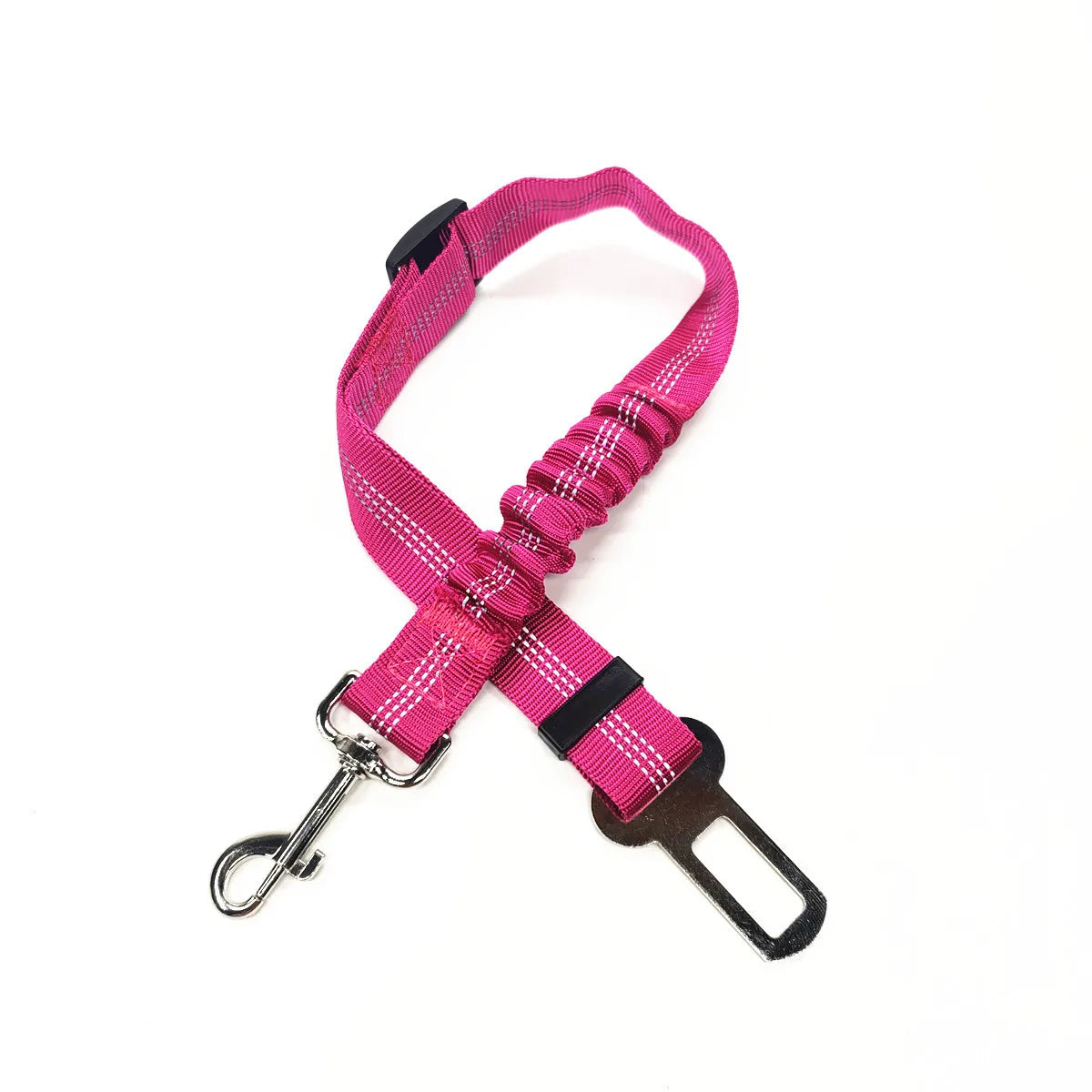 Attache ceinture de sécurité pour harnais chat voiture, framboise