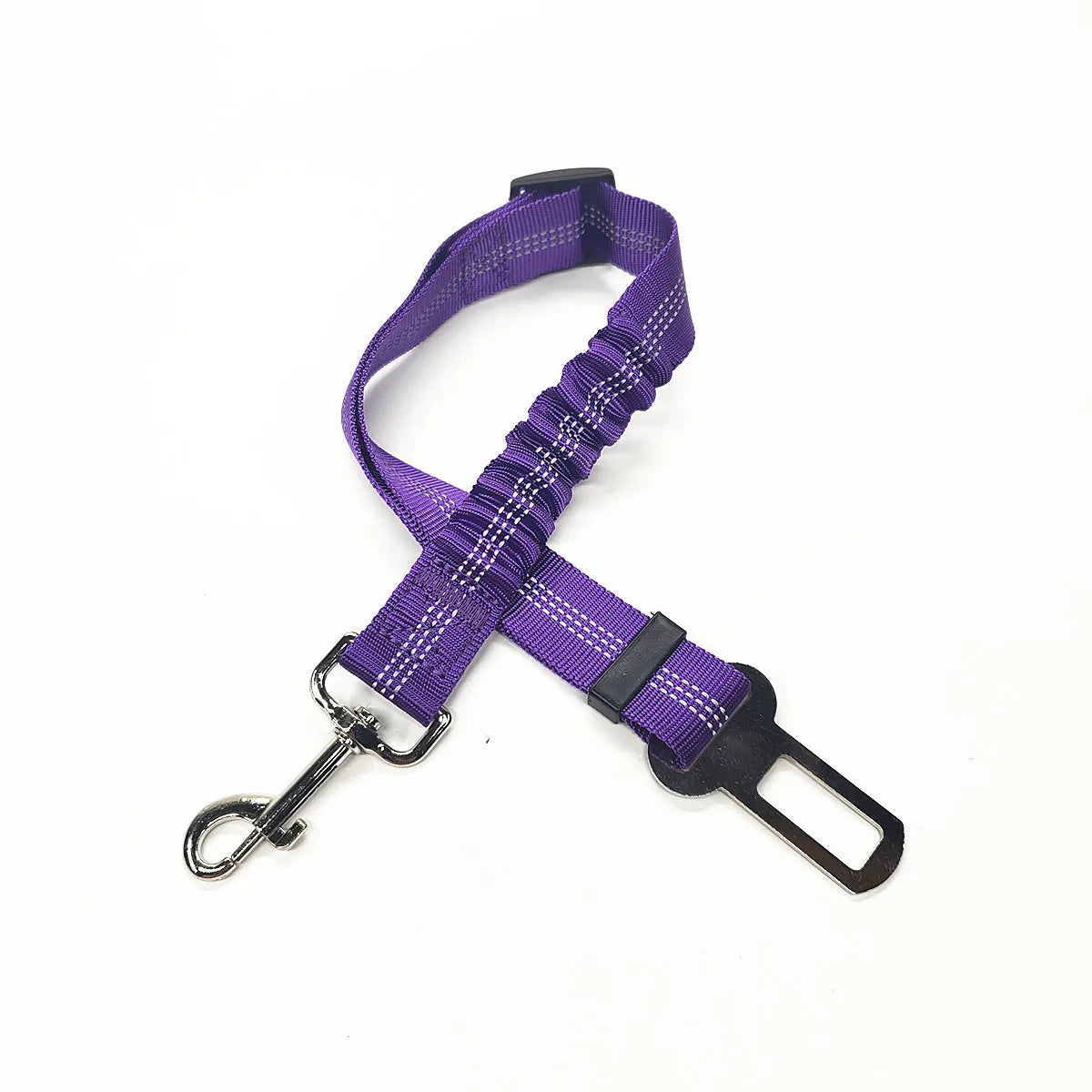 Attache ceinture de sécurité pour harnais chat voiture, violet
