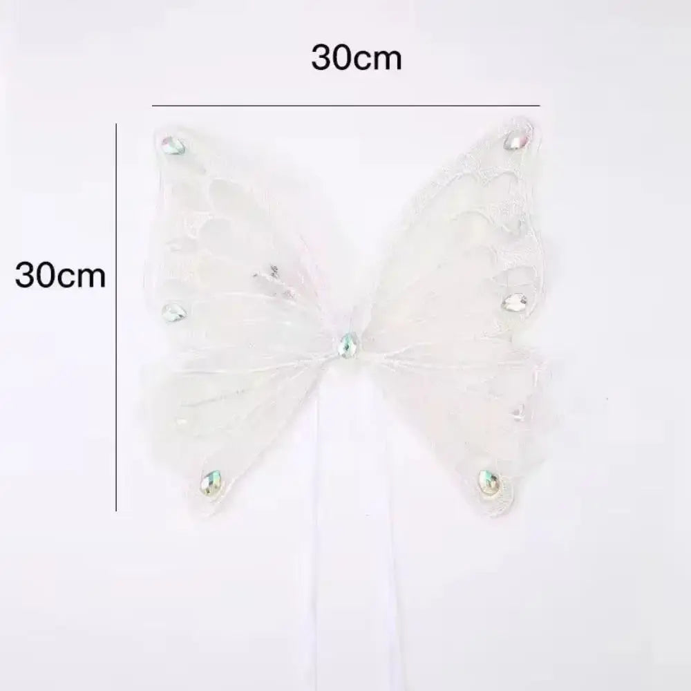 Ailes de papillon blanches pour chat, dimensions 30 x 30 cm | Chic et Chat