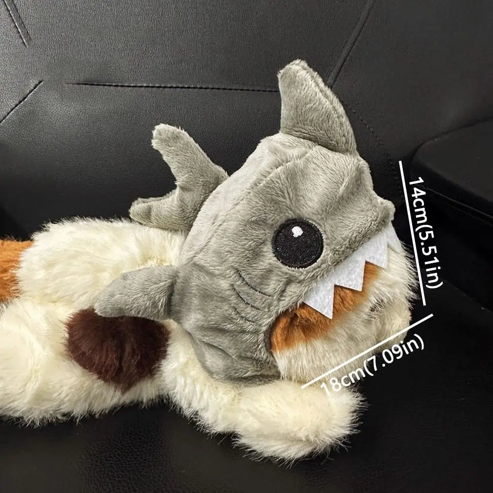 Bonnet requin pour chat en peluche avec dents blanches | Chic et Chat