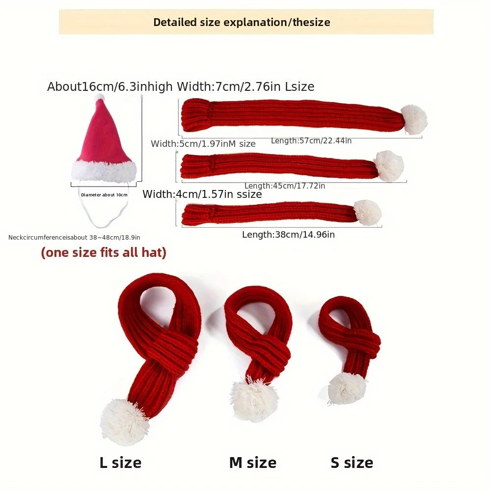 Guide des tailles du bonnet de Noël et de l'écharpe pour chat | Chic et Chat