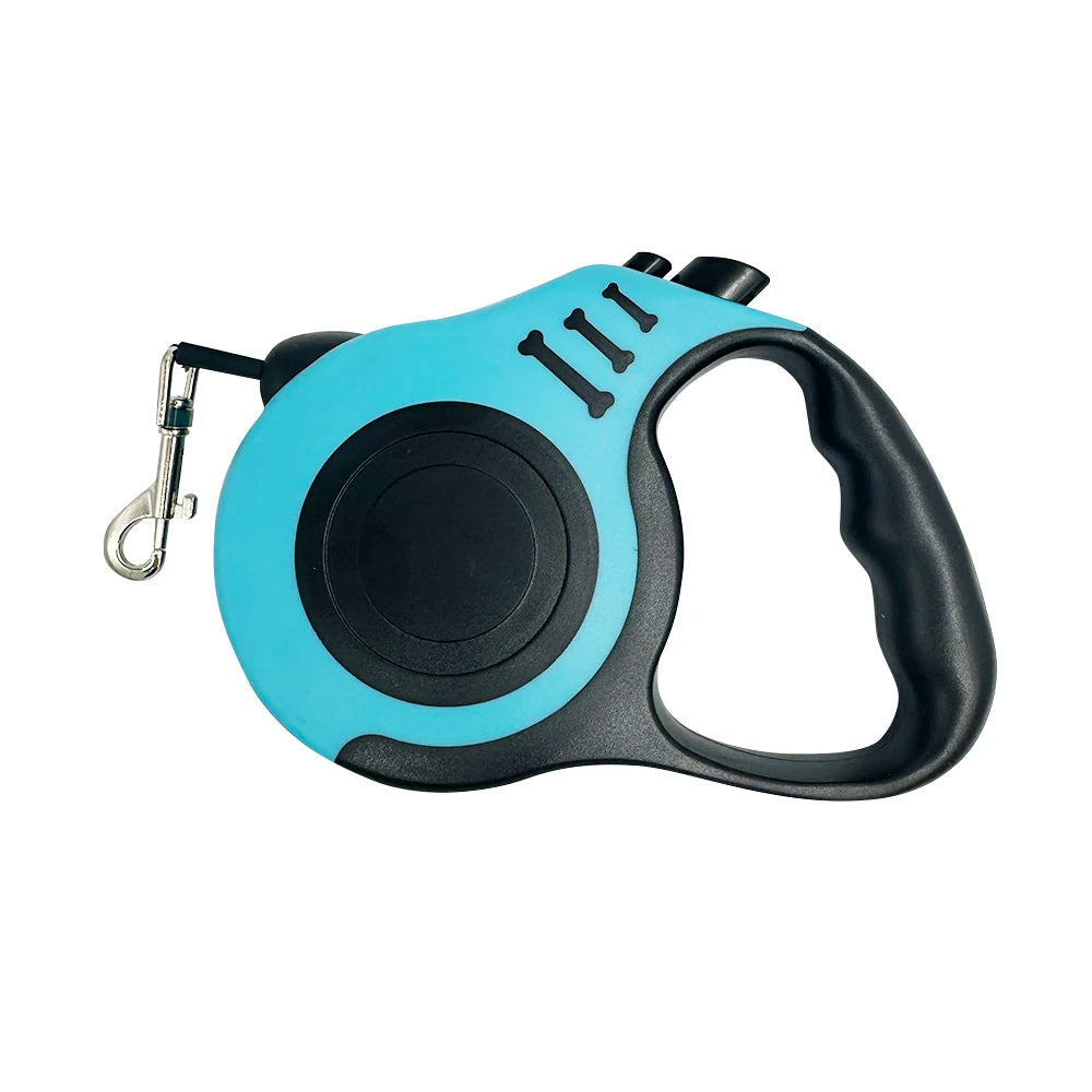 Laisse rétractable pour chat turquoise