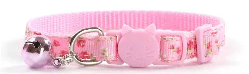 collier pour chat rose