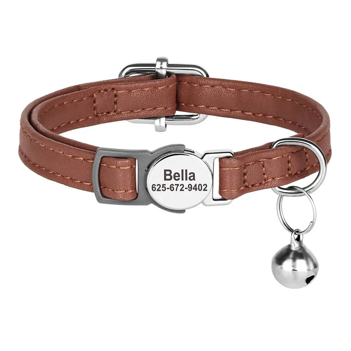 Collier en cuir anti-étranglement