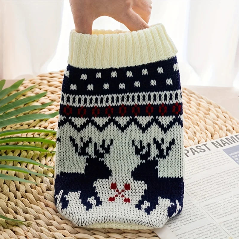 Pull de Noël nordique pour chat