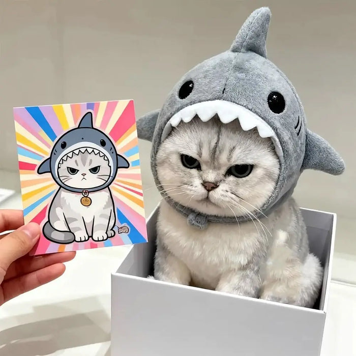 Bonnet requin pour chat