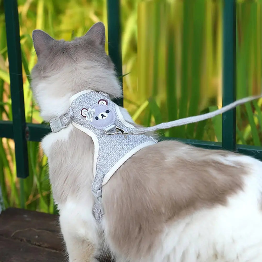 Gray cat harness