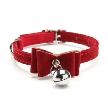 collier pour chat rouge noeud pap