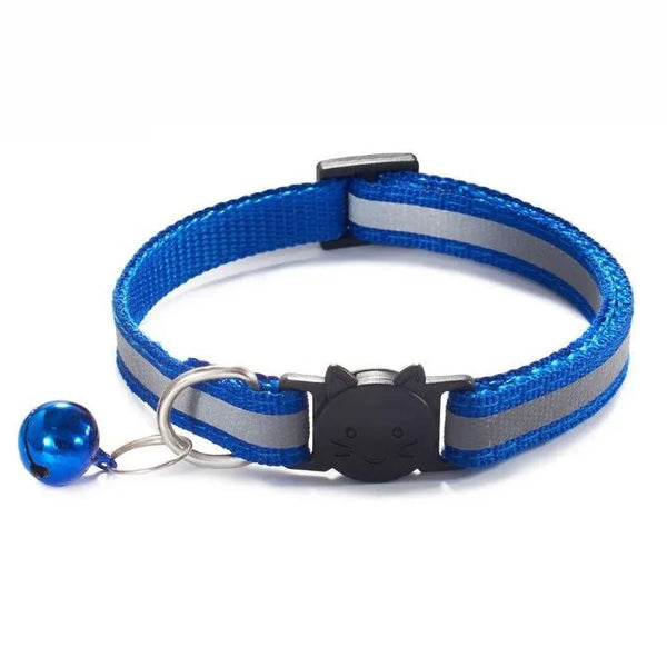 Collar reflectante para gato con cascabel