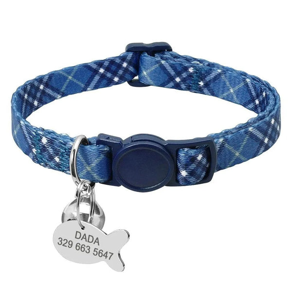 Collier anti-étranglement avec médaille poisson