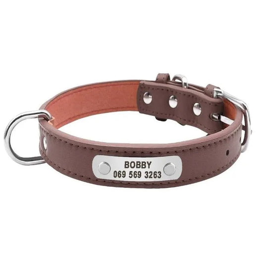 collier personnalisable en cuir pour chat
