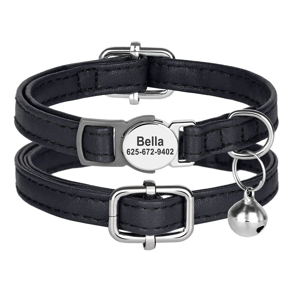 collier_cuir_noir | Chic et Chat