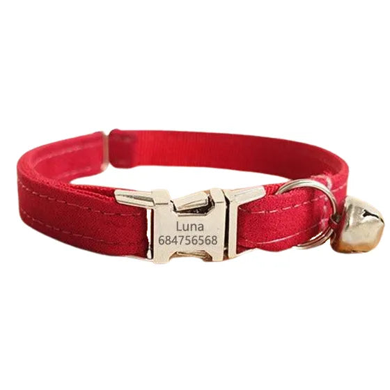 collier pour chat rouge
