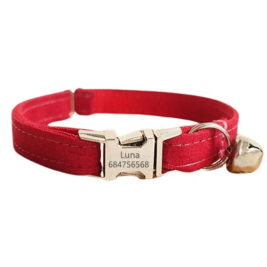 collier pour chat rouge