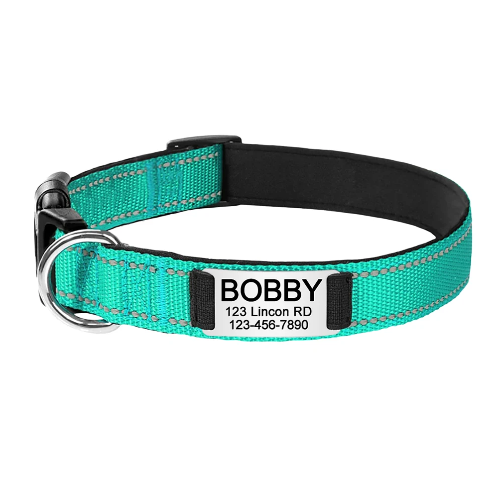 Collier pour chat réfléchissant et gravé