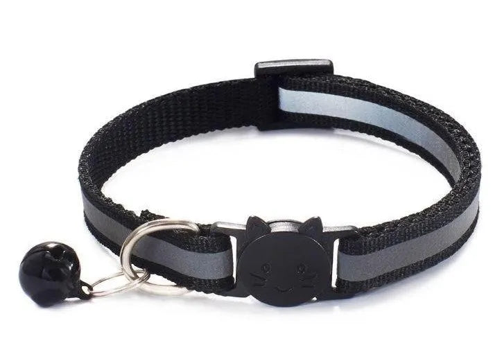 Reflective nylon cat collar with bell | Chic et Chat