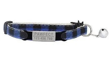 Collar de cuadros personalizable antiahogo para gato | Chic et Chat