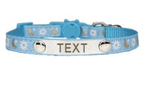 collier gravé bleu pour chat