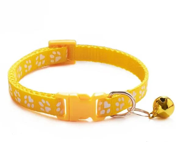 collar de nailon para gato amarillo | Chic et Chat
