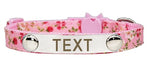collier gravé rose pour chat