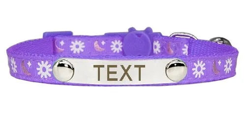 collier pour chat violet