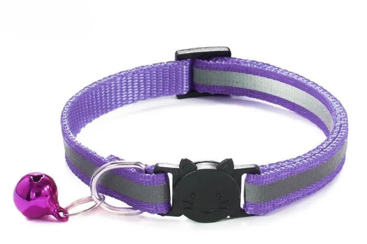 Reflective Cat Collar with Bell - red | Chic et Chat